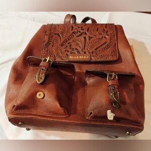Rein & Bridle Leather Backpack Brown Western Styled Bag